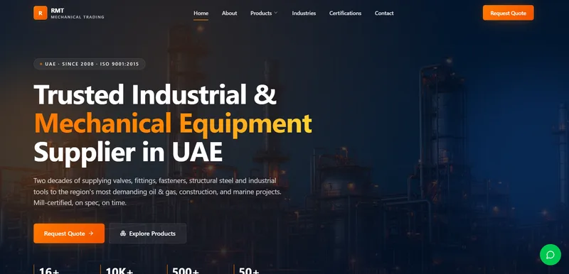RMT Mechanical Equipment LLC website preview