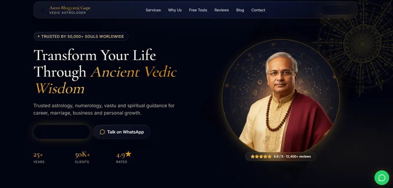 Astro Bhagyaraj Gupt website preview